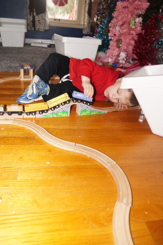 playing trains