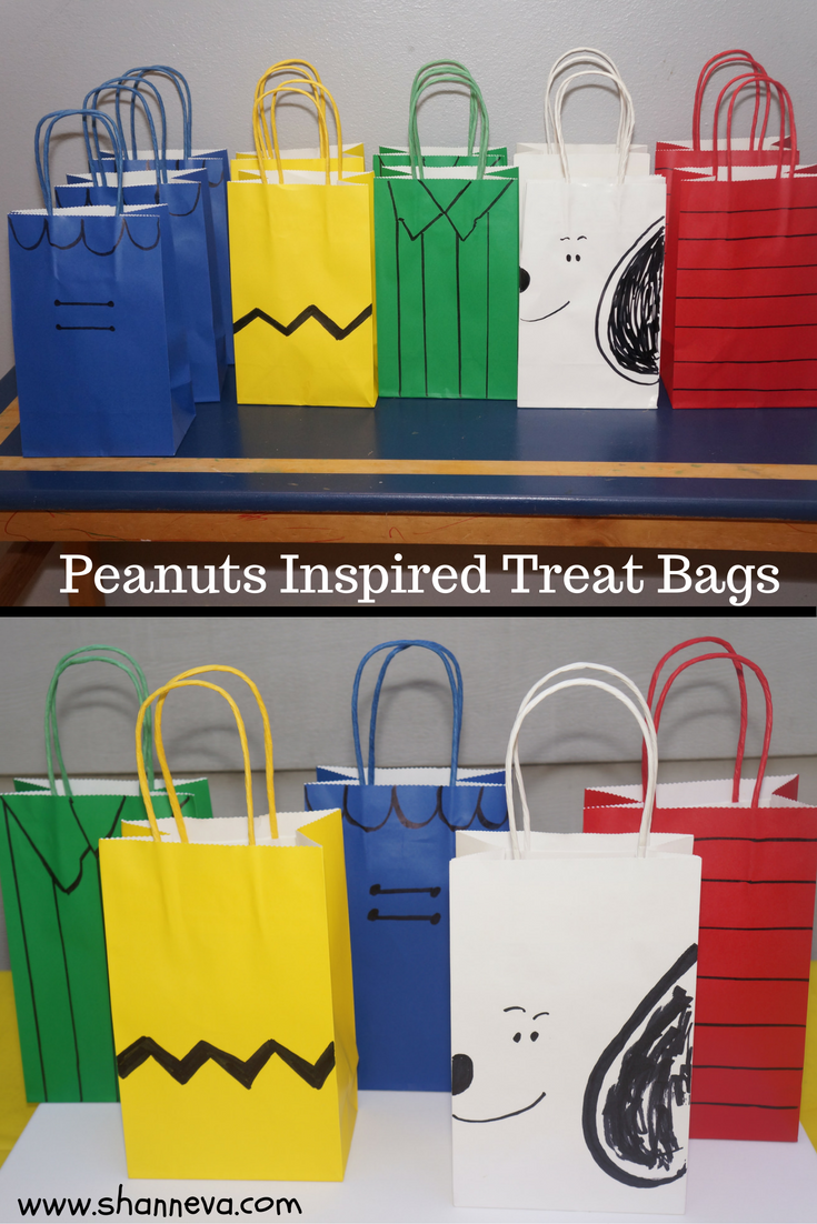 Peanuts inspired treat bags - Fun and easy to make yourself