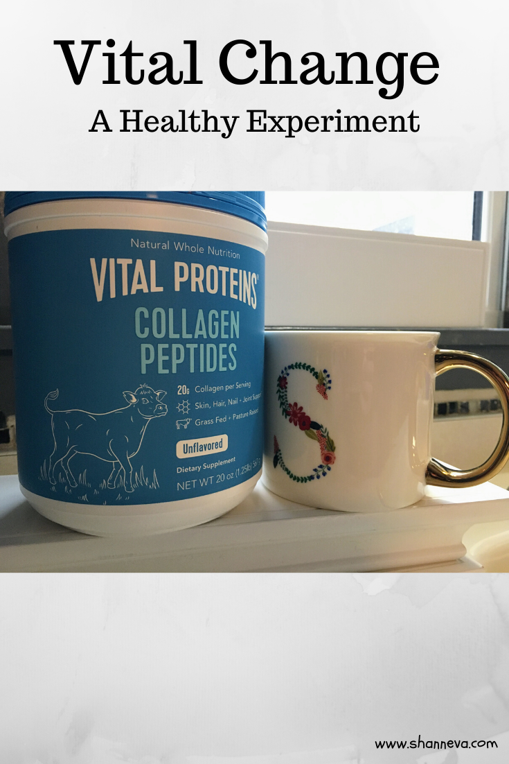 Ready for a vital change? I'm adding Vital Proteins Collagen Peptides to my diet to see what improvements it will make to my hair, skin, nails, and joints.